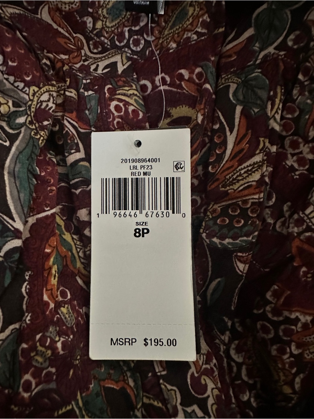 NWT Ralph Lauren Women’s Long Sleeve Dress- Autumal colors. 8 Petite $195 - Picture 4 of 10